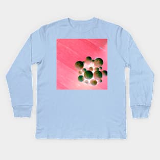 Glowing Wooden Bubbles Kids Long Sleeve T-Shirt